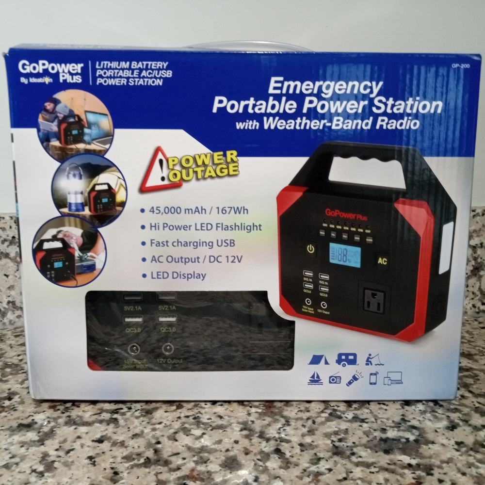 GoPower Plus Portable Power Station With Weather Band Radio - Picture 2 of 3